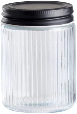 Hot DAY Glasskrukke riflet m/skrulokk 0,25 liter -