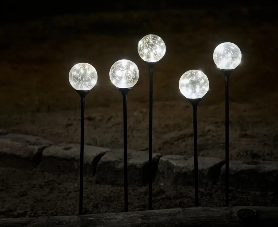 Discount Stemning Glasskuler på spyd 50 LED 5-pk.