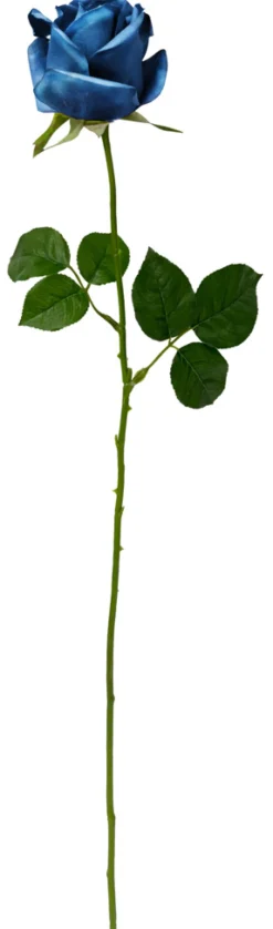 Hot GREENIX kunstig rose i cellofan Blå