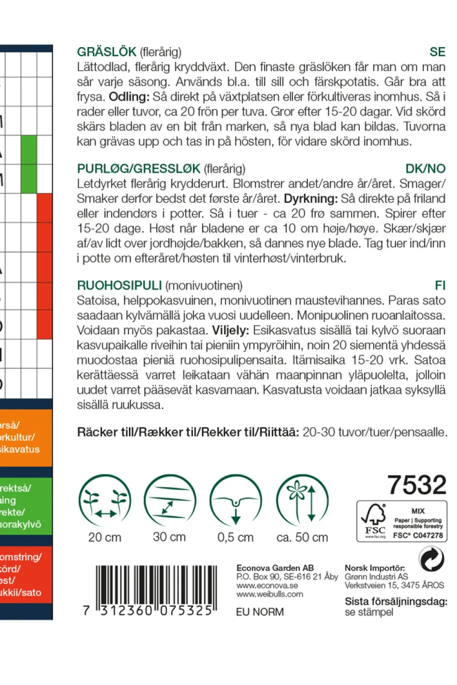 Clearance Weibulls Gressløk vanlig