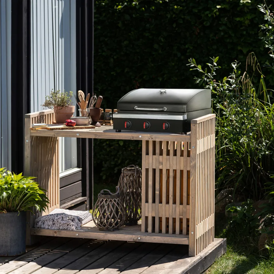 Hot Grillbord rustikk 123 x 57,5 x 93 cm