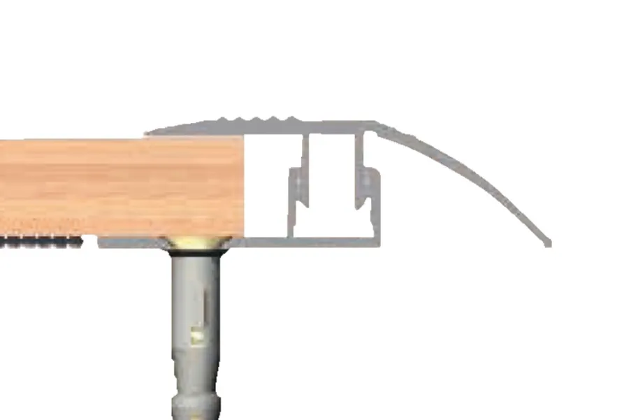 Best Gulvprofil topp aluminium - 2 x 40 mm x 0,9 m