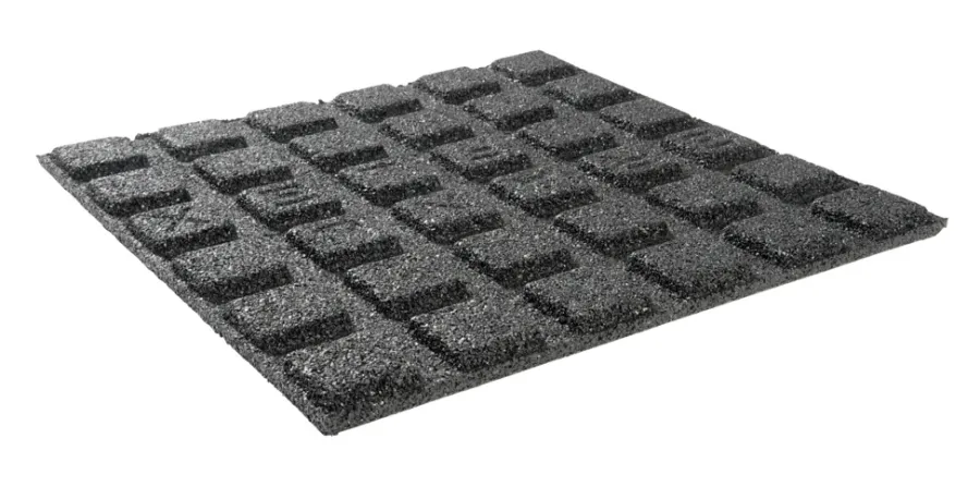 Outlet Gummifliser 40 x 40 x 2,5 cm