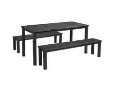 Online Hagebenk 150 x 33 x 42 cm i svart grunnmalt furutre