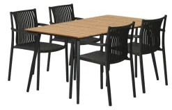 Clearance Sunlife Hagebord Beijing svart/teak 148 x 85 cm - ® Teak/svart