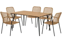Clearance Sunlife Hagebord Beijing svart/teak 148 x 85 cm - ® Teak/svart