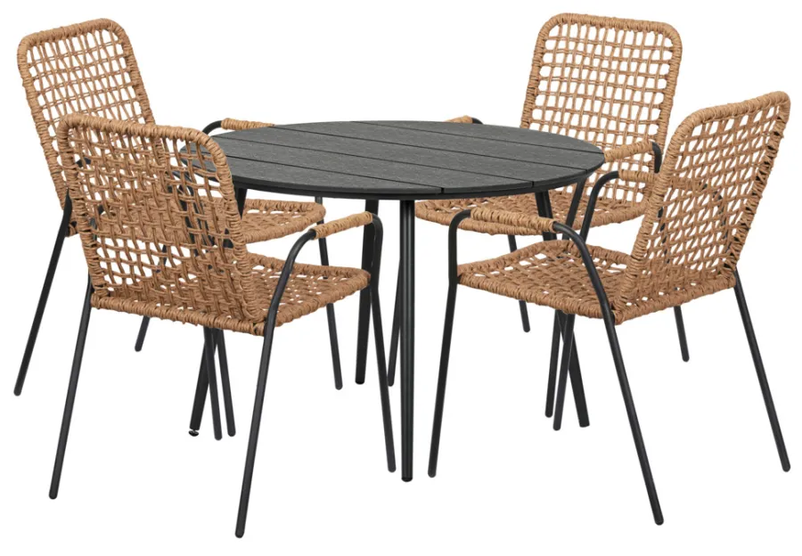 Clearance Sunlife Hagebord Madrid Ø110 cm - ® Svart
