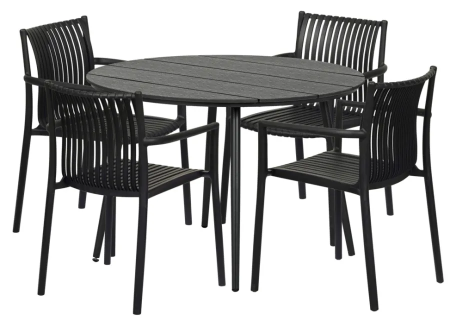 Clearance Sunlife Hagebord Madrid Ø110 cm - ® Svart