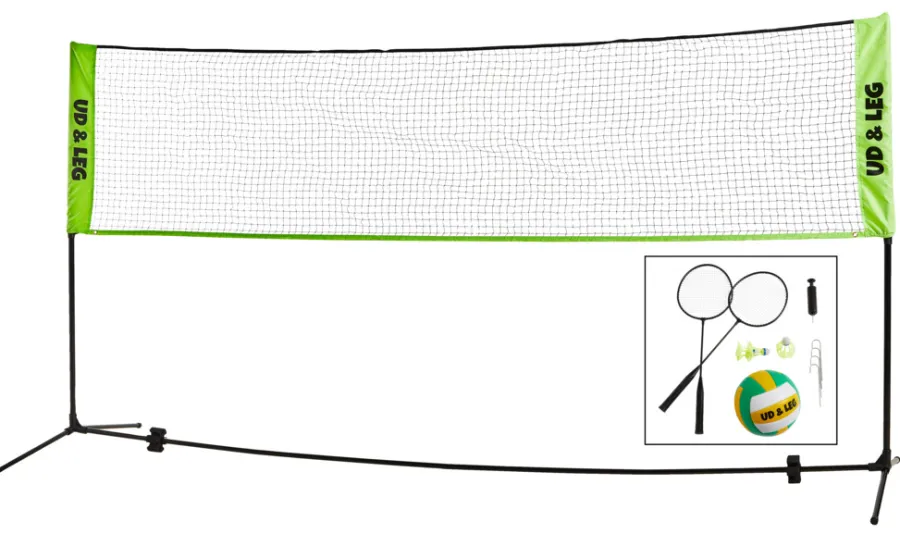 Hot Ud & Leg Hagespill 2-i-1 volleyball/badminton -