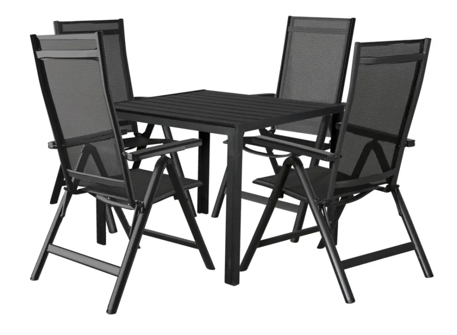 Hot Sunlife Hagestol Kingston 6 posisjoner svart - ®