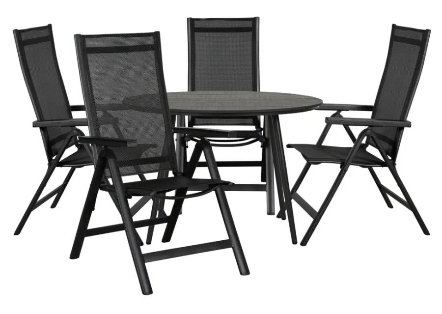 Hot Sunlife Hagestol Kingston 6 posisjoner svart - ®