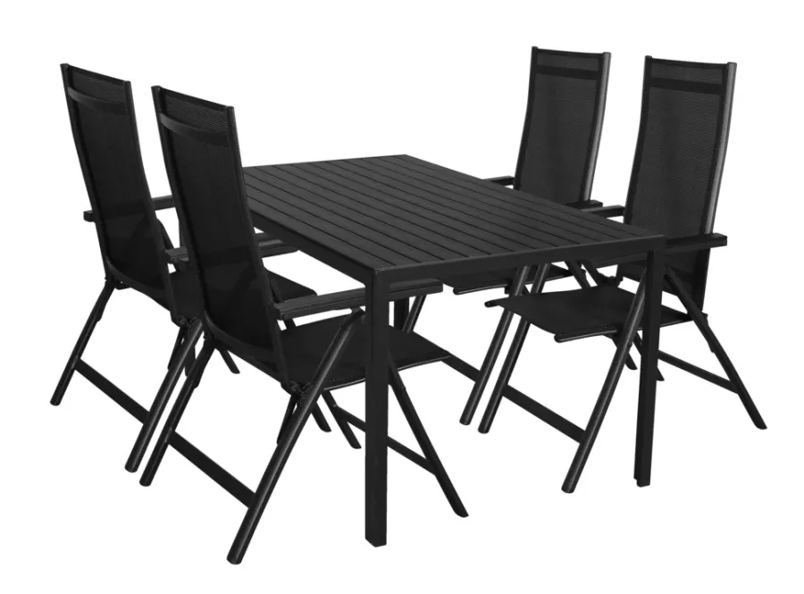 Hot Sunlife Hagestol Kingston 6 posisjoner svart - ®