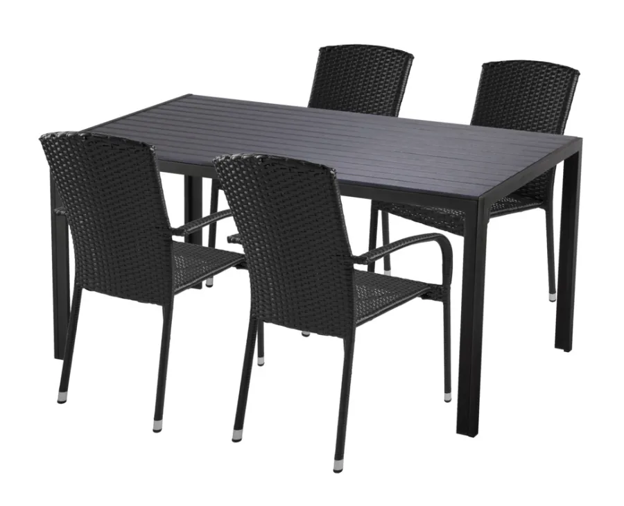 Best Sunlife Hagestol Lissabon rotting/metall - ® Svart