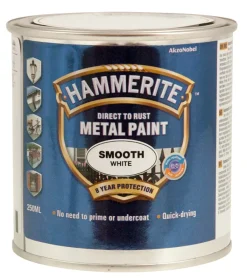 Online Hammerite metallmaling glatt effekt 250 ml Hvit
