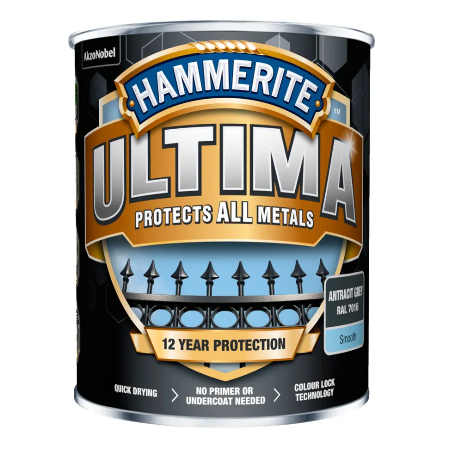 Sale Hammerite Ultima metallmaling 750 ml Grå