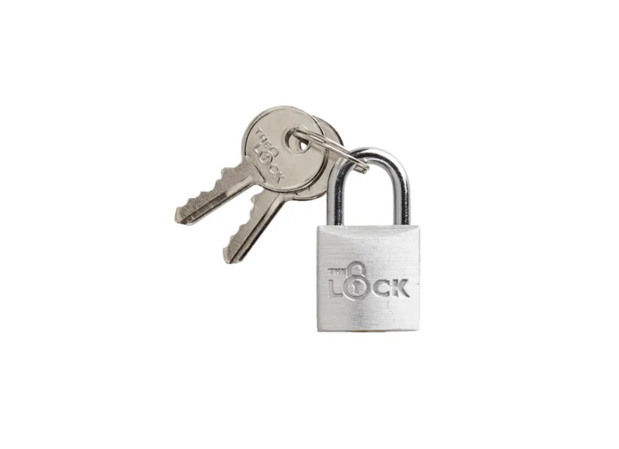 Best The Lock Hengelås m/to nøkler 20 mm aluminium Sølv