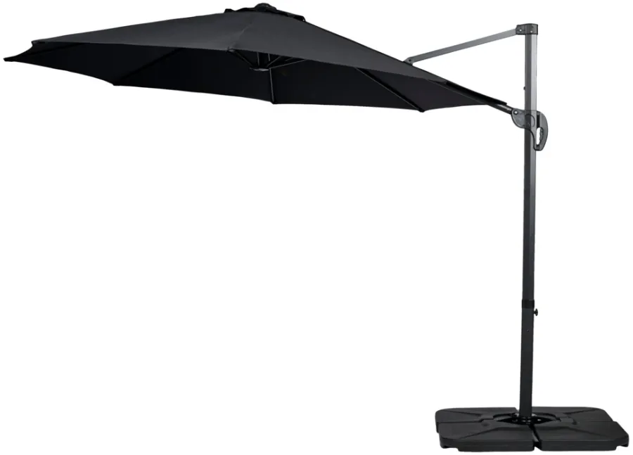 Sale Sunlife Hengeparasoll Washington Ø300 cm svart - ®