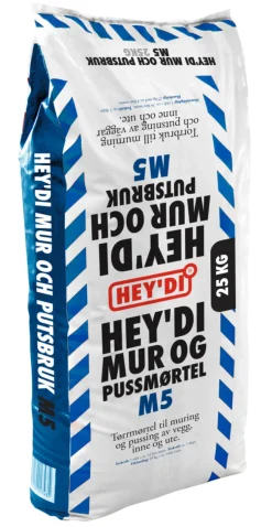 Online Hey'di Mur og pussmørtel M5 25 kg