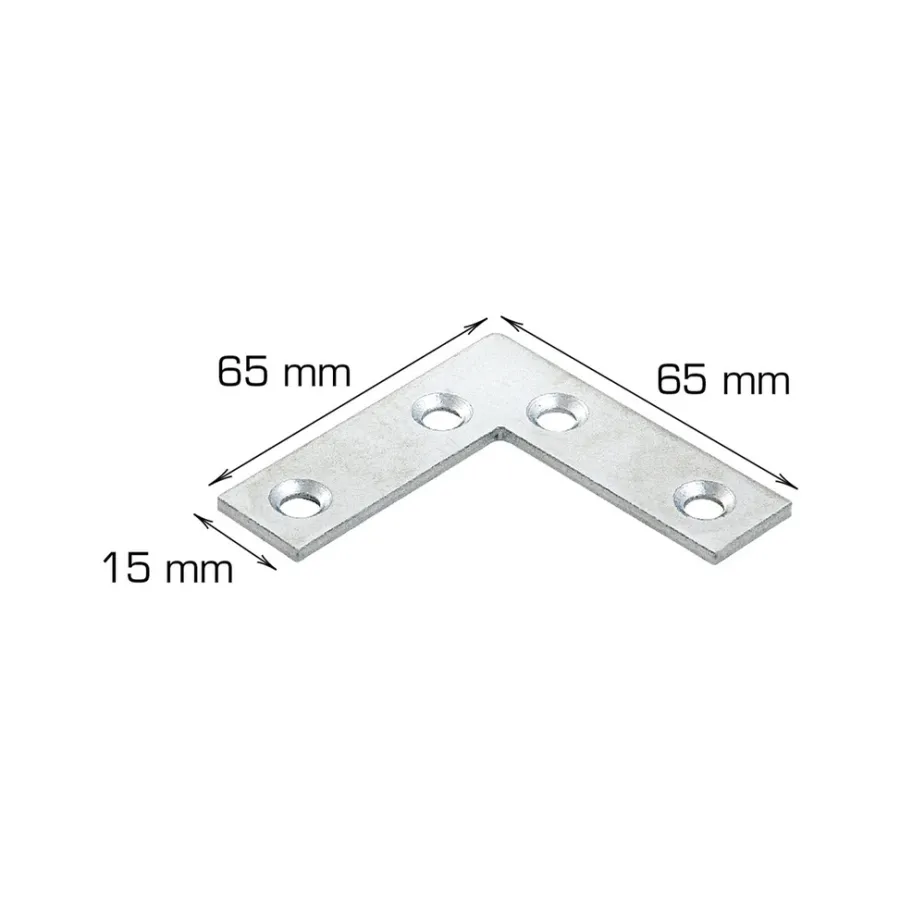 Online Home it Hjørnebeslag 65 x 65 x 15 mm. mm - 2 stk.
