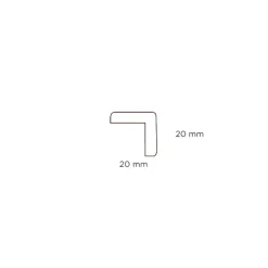 Hornbaek Hjørnelist plast hvit – 20 x 20 x 3000 mm