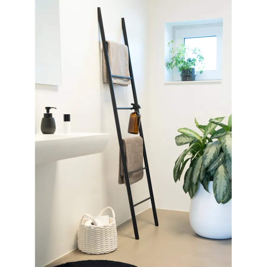 Hot Håndkleholder bambus 180 x 45 cm Svart