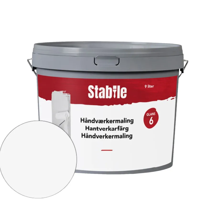 Best Stabile Håndverkermaling glans 6 10 liter - Hvit