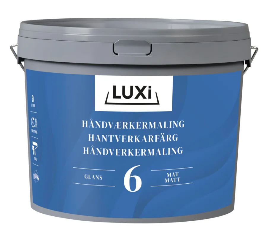 Sale Luxi Håndverkermaling glans 6 10,9 liter - Hvit