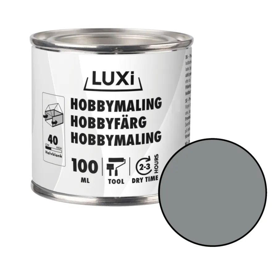 Luxi Hobbymaling 100 ml - Sølv