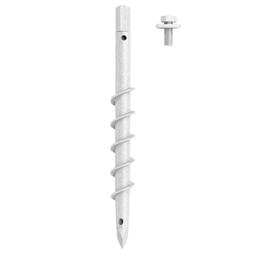 New HORTUS jordskrue i galvanisert stål Ø25 x 400 mm