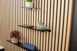 Clearance Home it Hylle til akustikkpanel 40 cm svart Matt svart