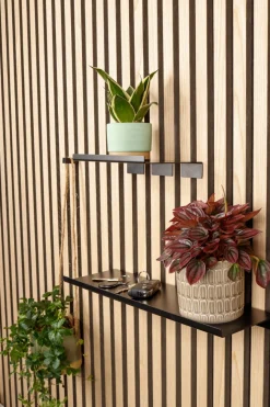 Clearance Home it Hylle til akustikkpanel 40 cm svart Matt svart