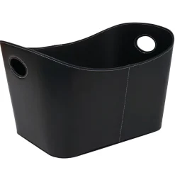 Online Ignite Nordic vedkurv PU-skinn 54 x 41 x 34 cm Svart