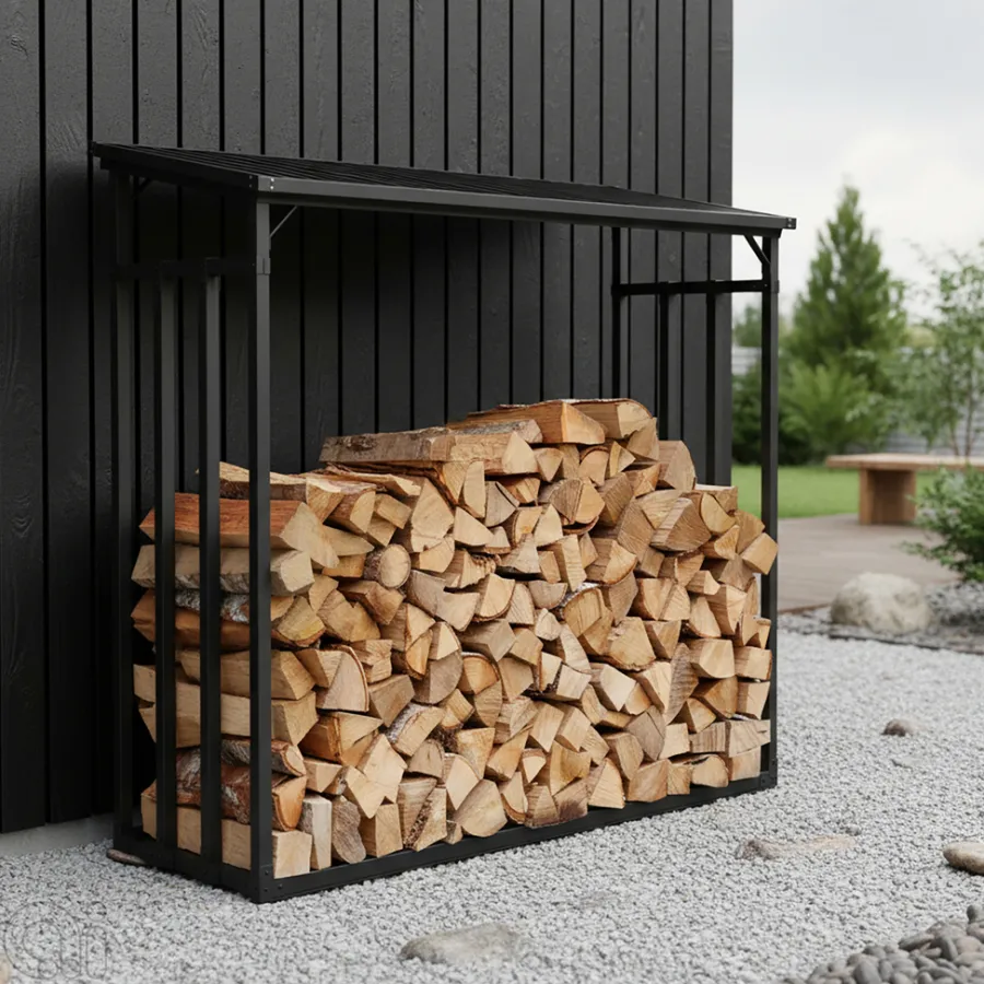 Clearance Ignite Nordic vedstabler m/blikktak 185 x 70 x 185 cm