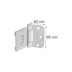 Sale Home it Innstikkshengsel justerbart 40 x 65 mm - 2 stk. Hvit