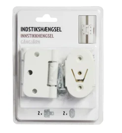 Sale Innstikkshengsel sett hvit 2 stk.