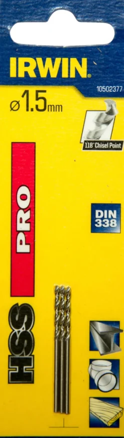 Discount Irwin HSS Pro bor 1,5 mm 3 stk.