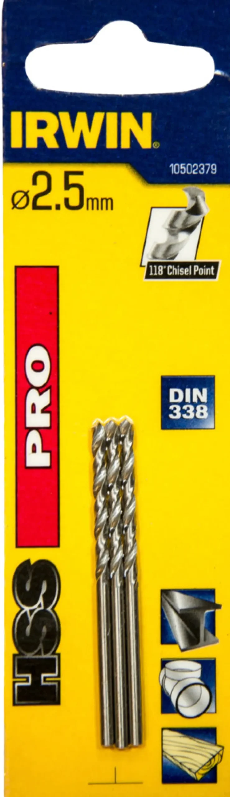Hot Irwin HSS Pro bor 2,5 mm 3 stk.