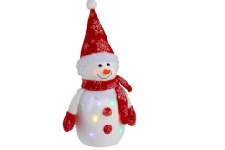 New Stemning Julefigur med farget LED-lys H35 cm