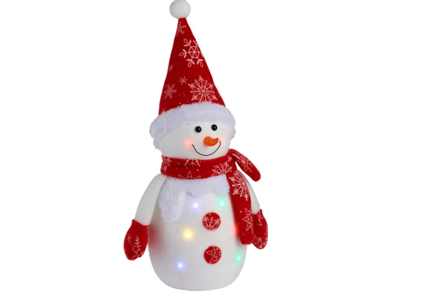 New Stemning Julefigur med farget LED-lys H35 cm