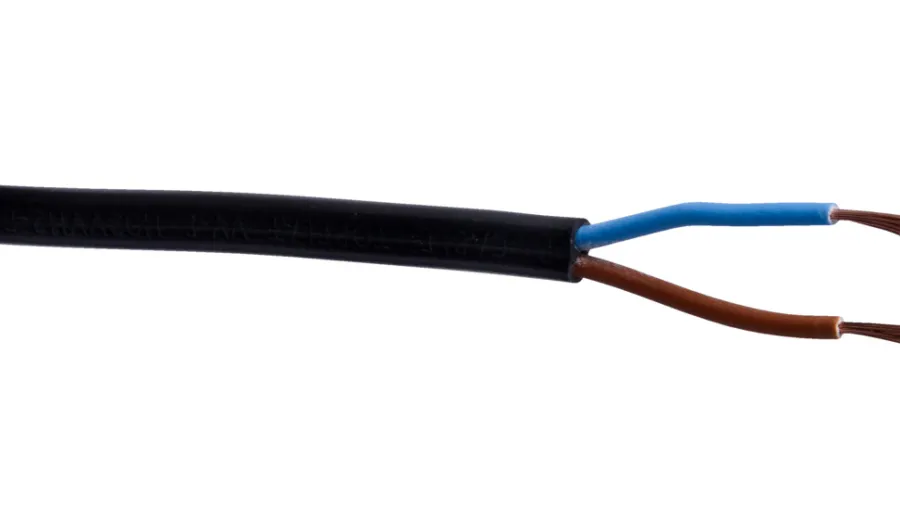 Hot Elworks Kabel flat 2x0,75 mm² 10 meter med jord Svart