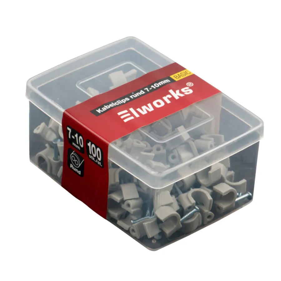 Discount Elworks Kabelklemmer runde Ø7-10 mm 100 stk.