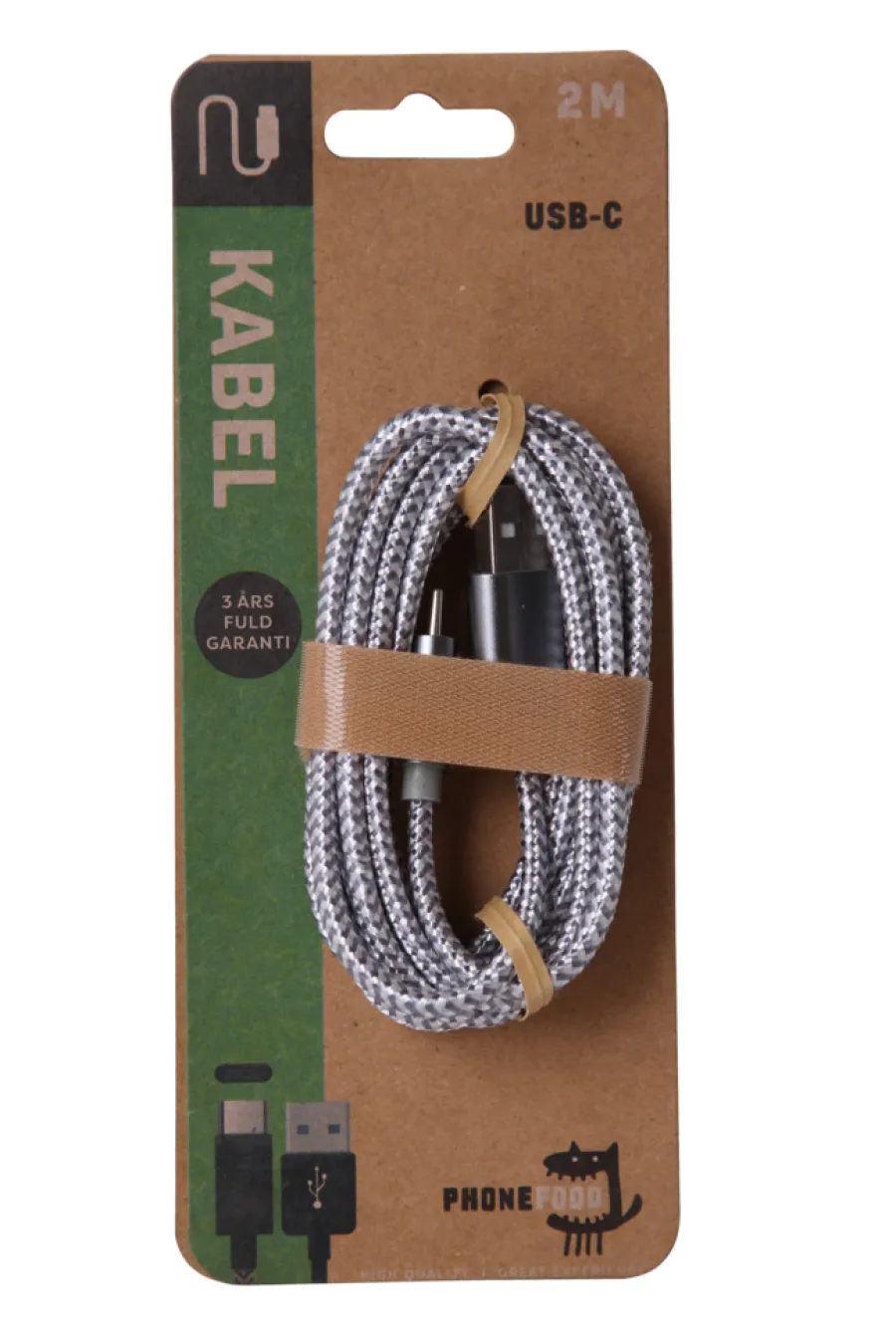 Sale PhoneFood Kabel med USB-C-plugg - 2 meter