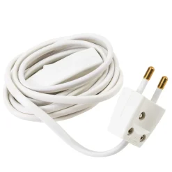 Outlet Elworks Kabelsett med bryter og plugg hvit 2 meter