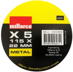 Outlet Kappeskiver for metall Ø115 mm - 5 stk.