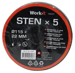 Best Work it Kappskiver stein 115 x 22 mm 5-pk.