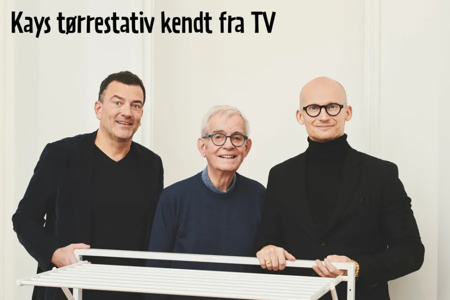 New Kay vegghengt tørkestativ 100 x 61 x 68 cm - hvit