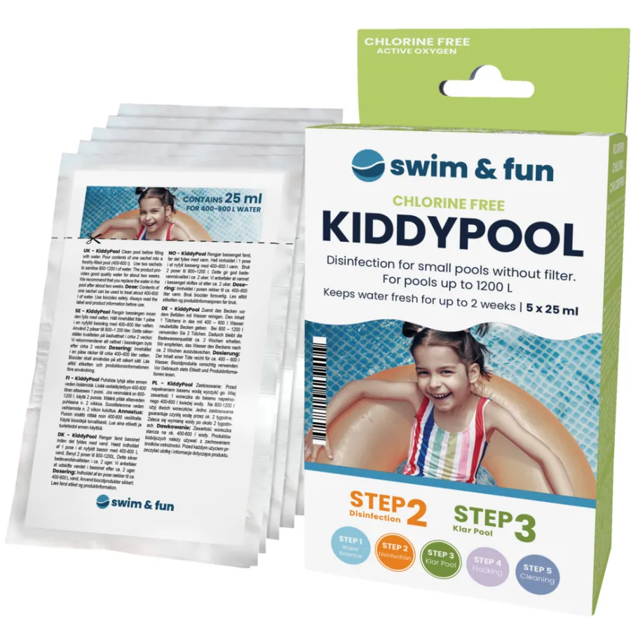 Outlet Swim & Fun KiddyPool vannpleie til basseng 5 x 25 ml