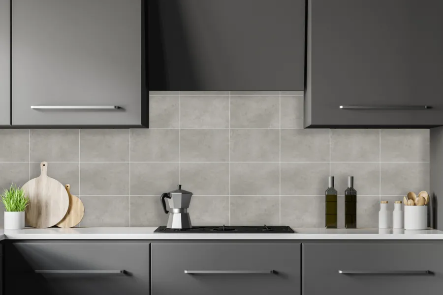 New Kitchenline Kjøkkenplate 610 x 610 mm Concrete Kerra