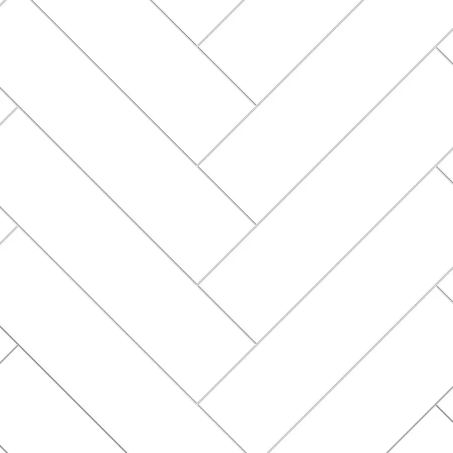 Best Kitchenline Kjøkkenplate 610 x 610 mm White Herringbone