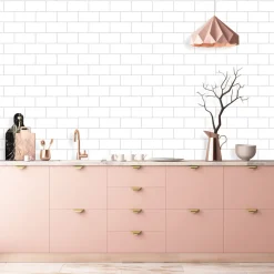 Sale Kitchenline Kjøkkenplate 610 x 610 mm White Brick